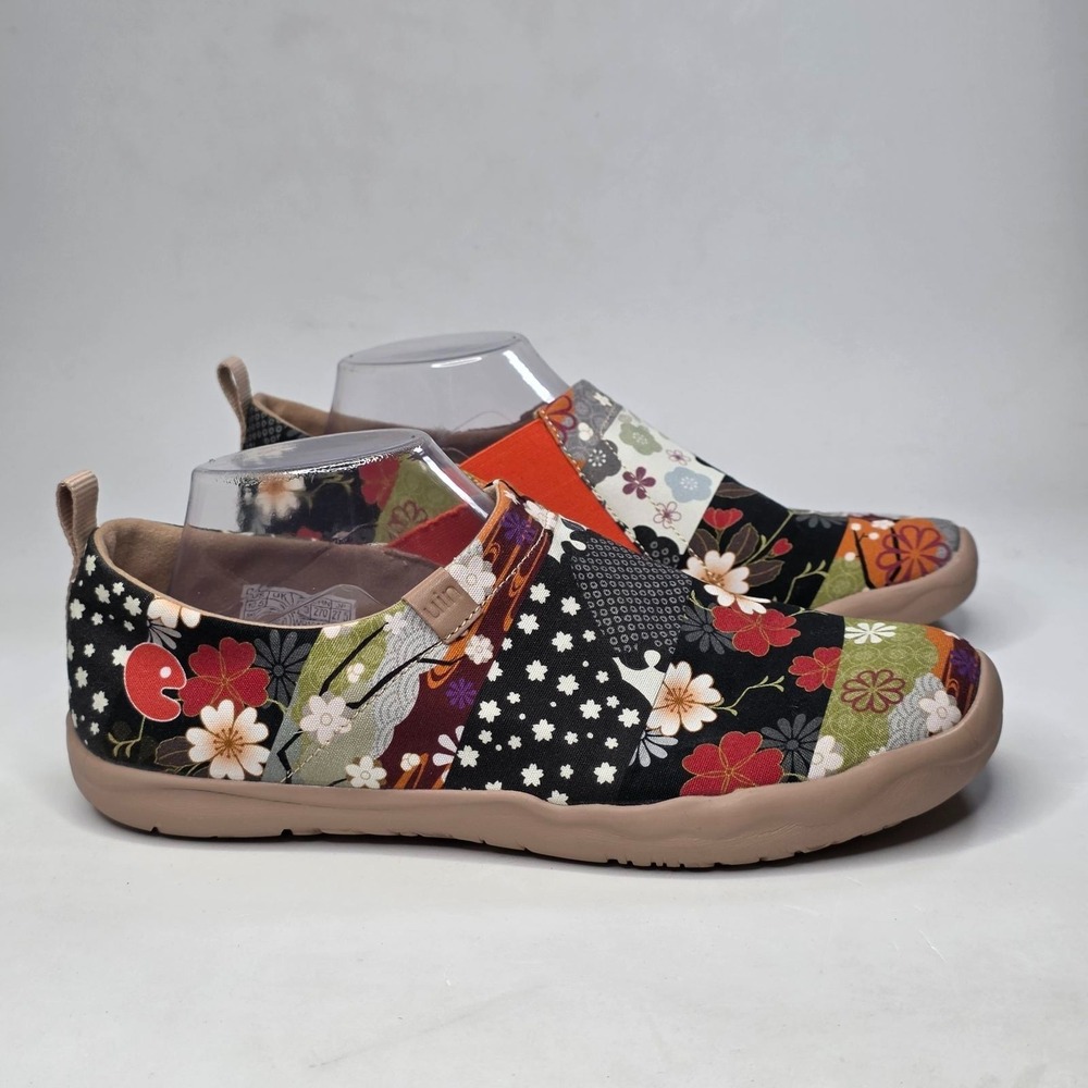 UIN Hana Toledo Women's Moccasin Size 10.5 EU 42.5 Floral Slip On Shoes Loafers